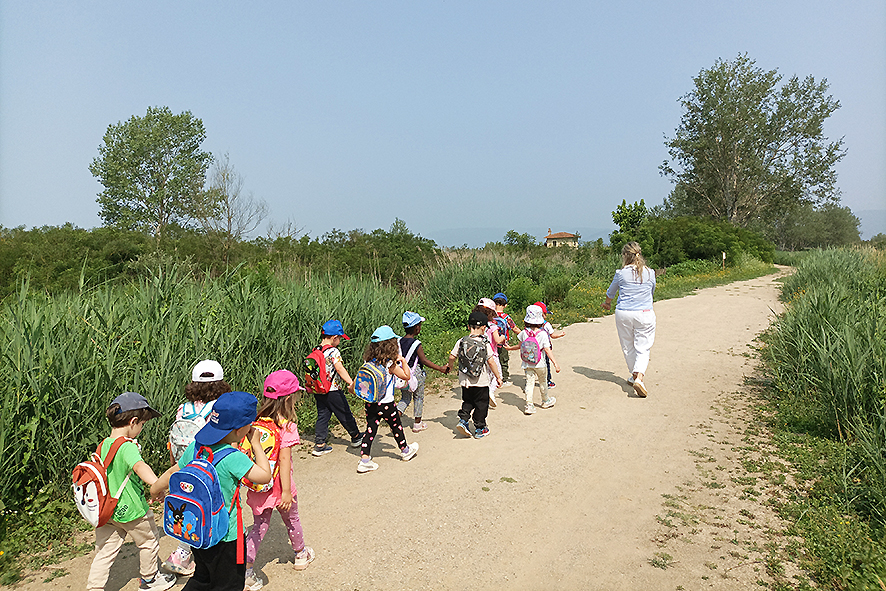 Visita scolastica nel Padule di Fucecchio.